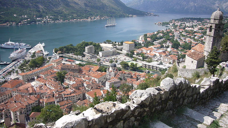 De stad Kotor in Montenegro Overzicht van de stad Kotor in Montenegro.